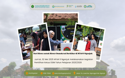 Dari Siswa untuk Siswa: Demokrasi Berkibar di MTsN 9 Nganjuk Lewat Pemilihan OSIM 2025