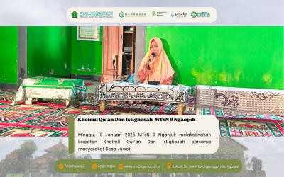 Kebersamaan dan Keberkahan: Khotmil Qur’an & Istighosah MTsN 9 Nganjuk di Desa Juwet