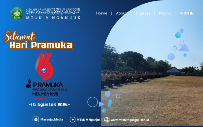 Khidmatnya Upacara HUT Pramuka ke-63 di Lapangan Ngronggot: Siswa MTsN 9 Nganjuk Tunjukkan Semangat Kebersamaan